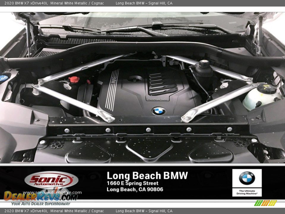 2020 BMW X7 xDrive40i Mineral White Metallic / Cognac Photo #8