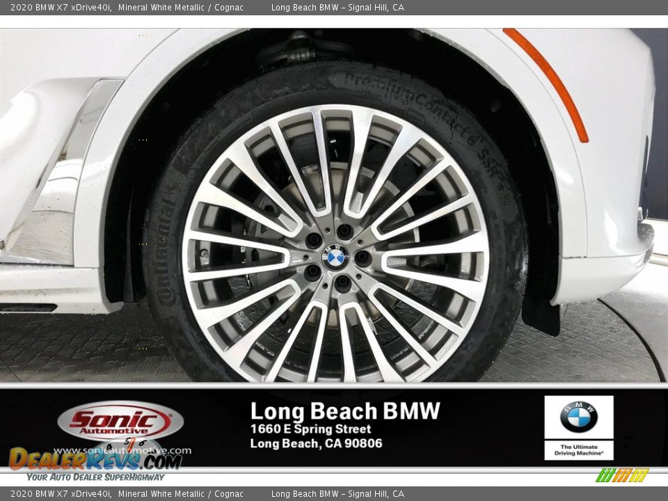 2020 BMW X7 xDrive40i Mineral White Metallic / Cognac Photo #9