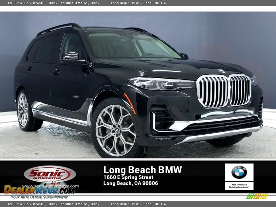 2020 BMW X7 xDrive40i Black Sapphire Metallic / Black Photo #1