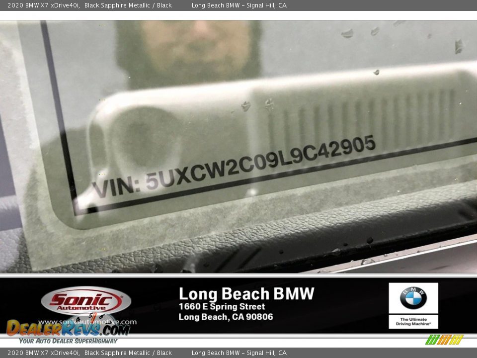 2020 BMW X7 xDrive40i Black Sapphire Metallic / Black Photo #11