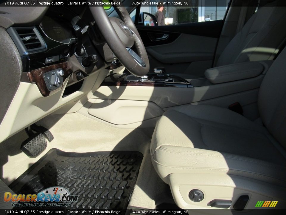 2019 Audi Q7 55 Prestige quattro Carrara White / Pistachio Beige Photo #9