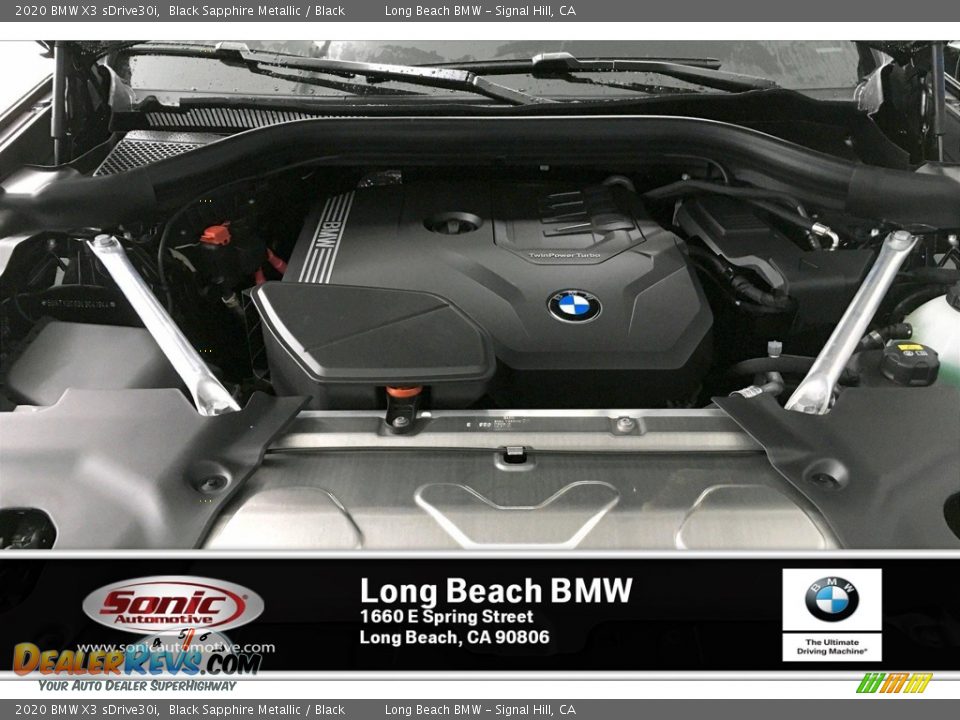 2020 BMW X3 sDrive30i Black Sapphire Metallic / Black Photo #8