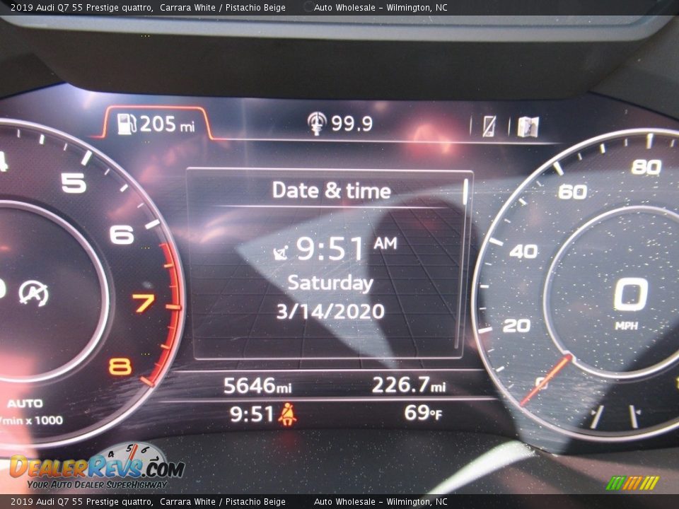 2019 Audi Q7 55 Prestige quattro Carrara White / Pistachio Beige Photo #15