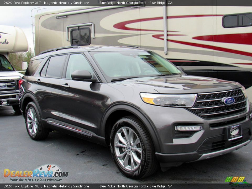 2020 Ford Explorer XLT Magnetic Metallic / Sandstone Photo #7
