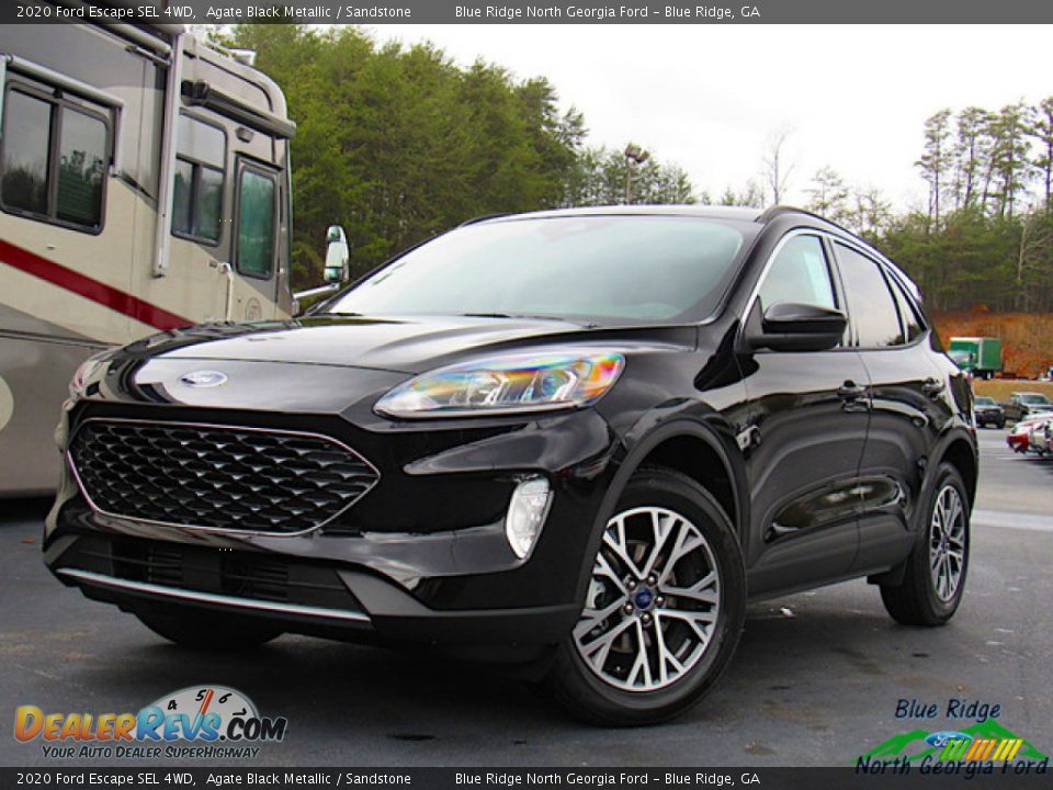 2020 Ford Escape SEL 4WD Agate Black Metallic / Sandstone Photo #1