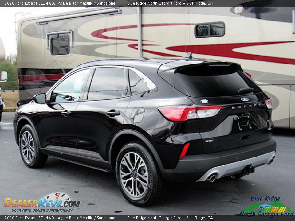 2020 Ford Escape SEL 4WD Agate Black Metallic / Sandstone Photo #3