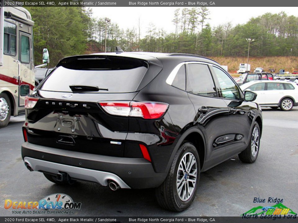 2020 Ford Escape SEL 4WD Agate Black Metallic / Sandstone Photo #5