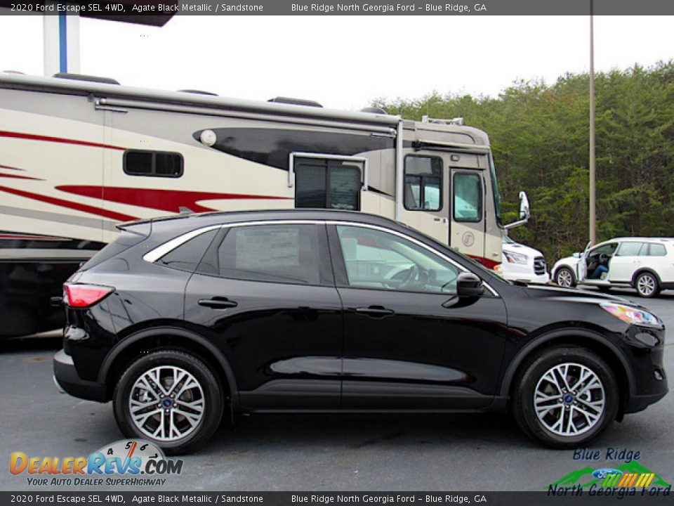 2020 Ford Escape SEL 4WD Agate Black Metallic / Sandstone Photo #6