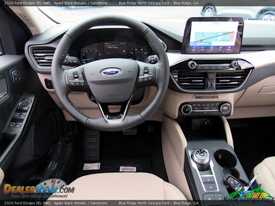 2020 Ford Escape SEL 4WD Agate Black Metallic / Sandstone Photo #14