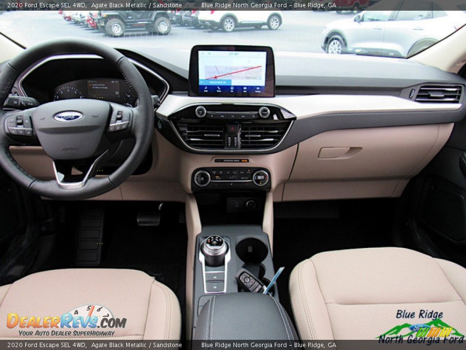 2020 Ford Escape SEL 4WD Agate Black Metallic / Sandstone Photo #15