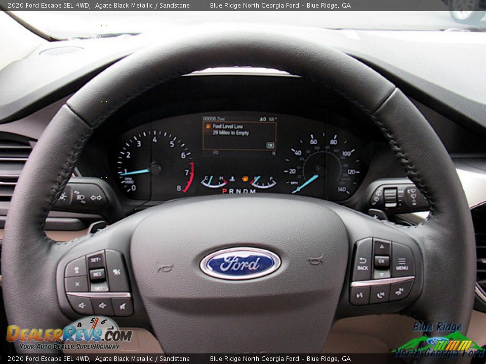 2020 Ford Escape SEL 4WD Agate Black Metallic / Sandstone Photo #17