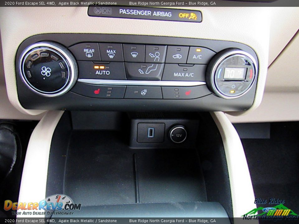 2020 Ford Escape SEL 4WD Agate Black Metallic / Sandstone Photo #22