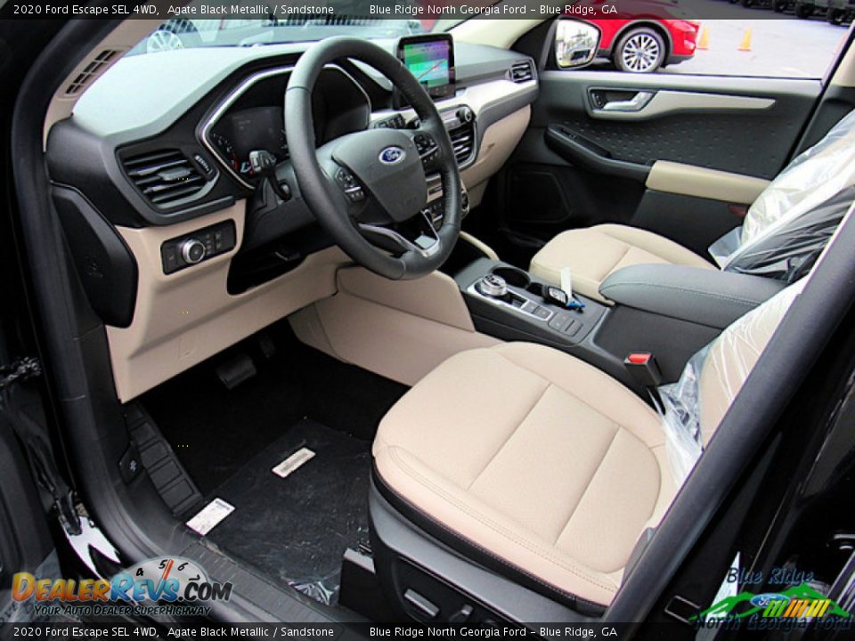 2020 Ford Escape SEL 4WD Agate Black Metallic / Sandstone Photo #27