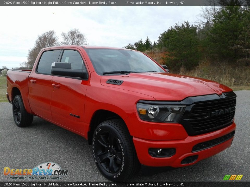 2020 Ram 1500 Big Horn Night Edition Crew Cab 4x4 Flame Red / Black Photo #4