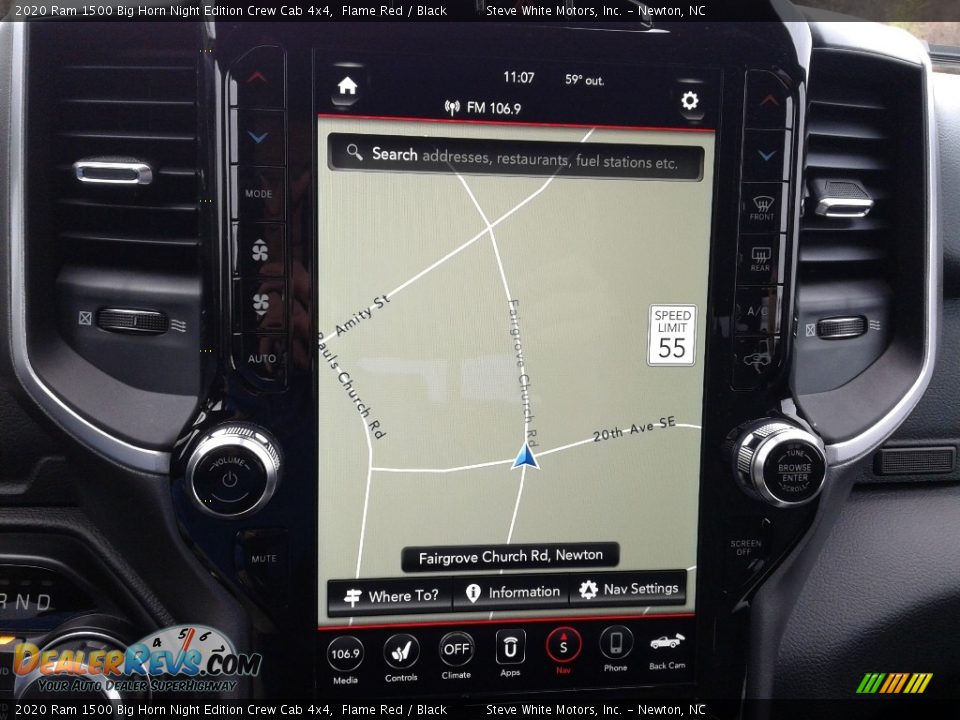 Navigation of 2020 Ram 1500 Big Horn Night Edition Crew Cab 4x4 Photo #25