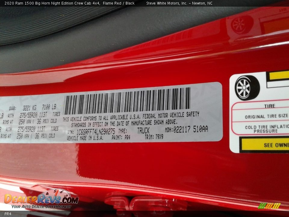Ram Color Code PR4 Flame Red