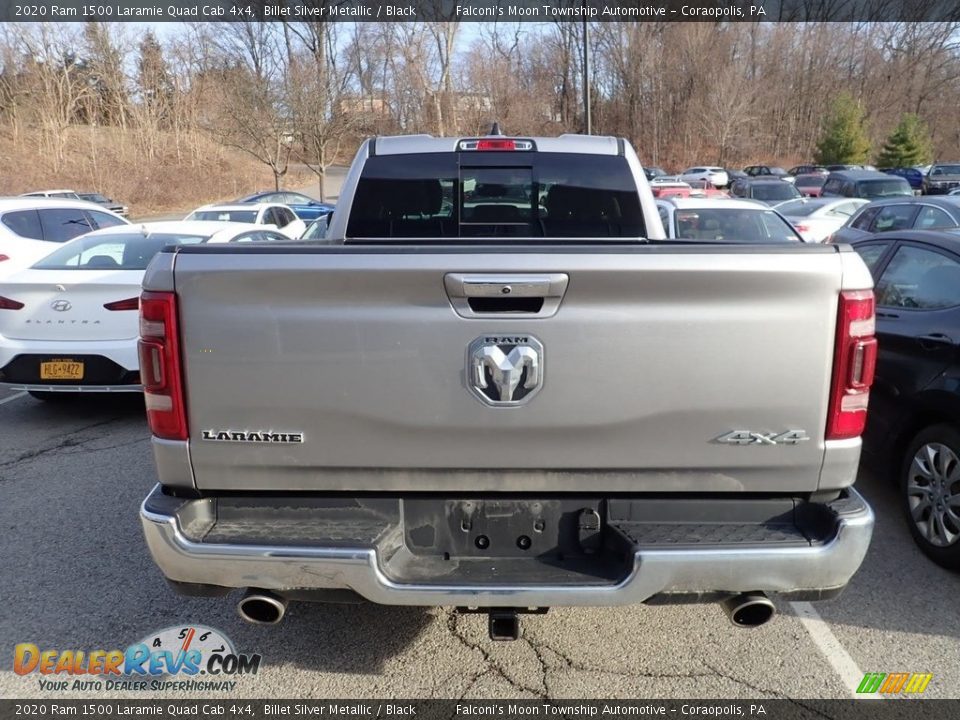 2020 Ram 1500 Laramie Quad Cab 4x4 Billet Silver Metallic / Black Photo #3