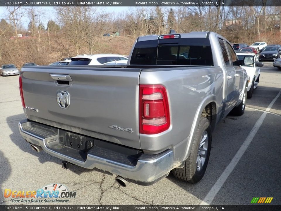 2020 Ram 1500 Laramie Quad Cab 4x4 Billet Silver Metallic / Black Photo #4
