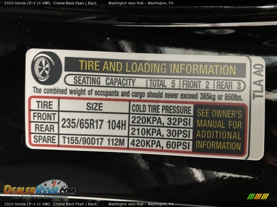 2020 Honda CR-V LX AWD Crystal Black Pearl / Black Photo #8