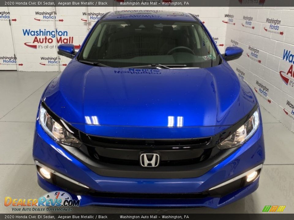 2020 Honda Civic EX Sedan Aegean Blue Metallic / Black Photo #3
