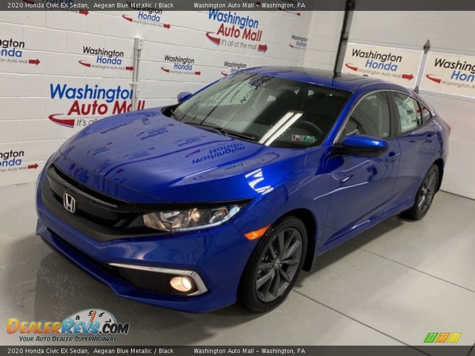 2020 Honda Civic EX Sedan Aegean Blue Metallic / Black Photo #4