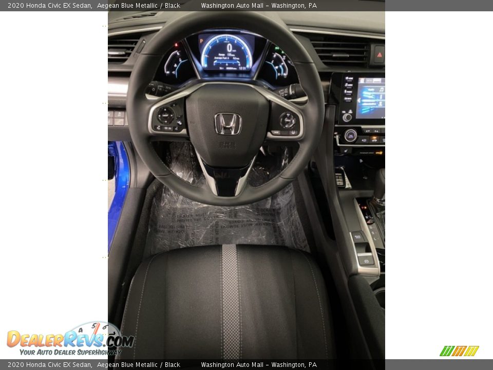 2020 Honda Civic EX Sedan Aegean Blue Metallic / Black Photo #13
