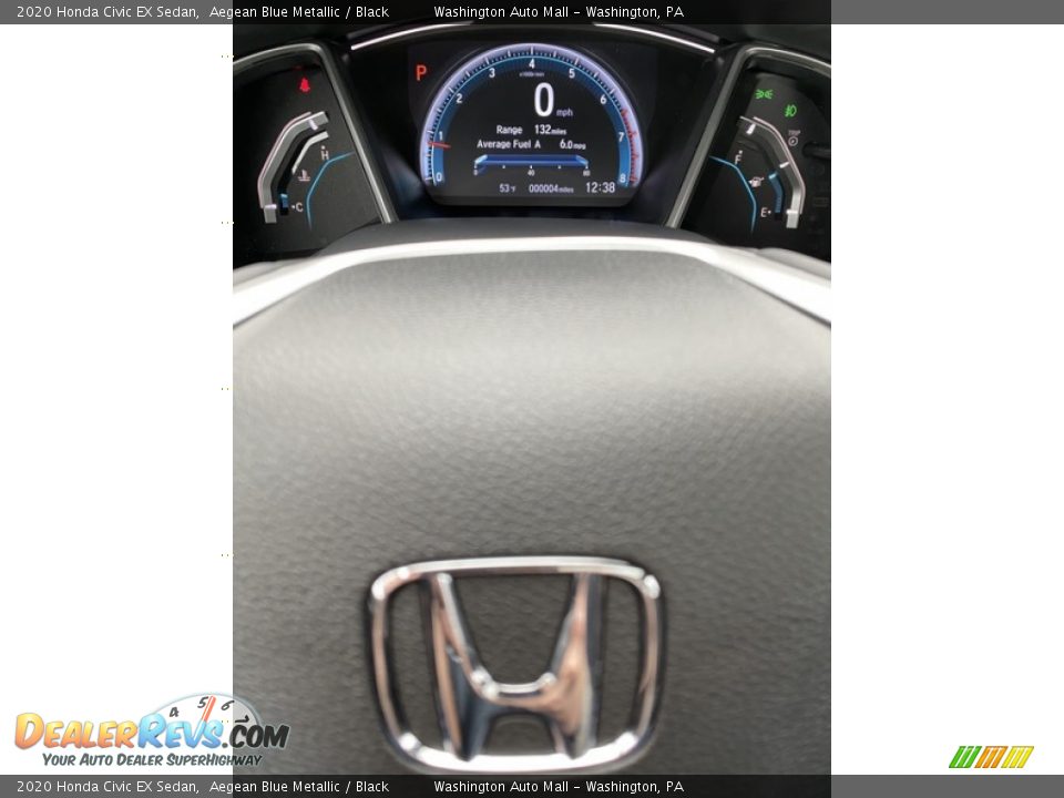 2020 Honda Civic EX Sedan Aegean Blue Metallic / Black Photo #26