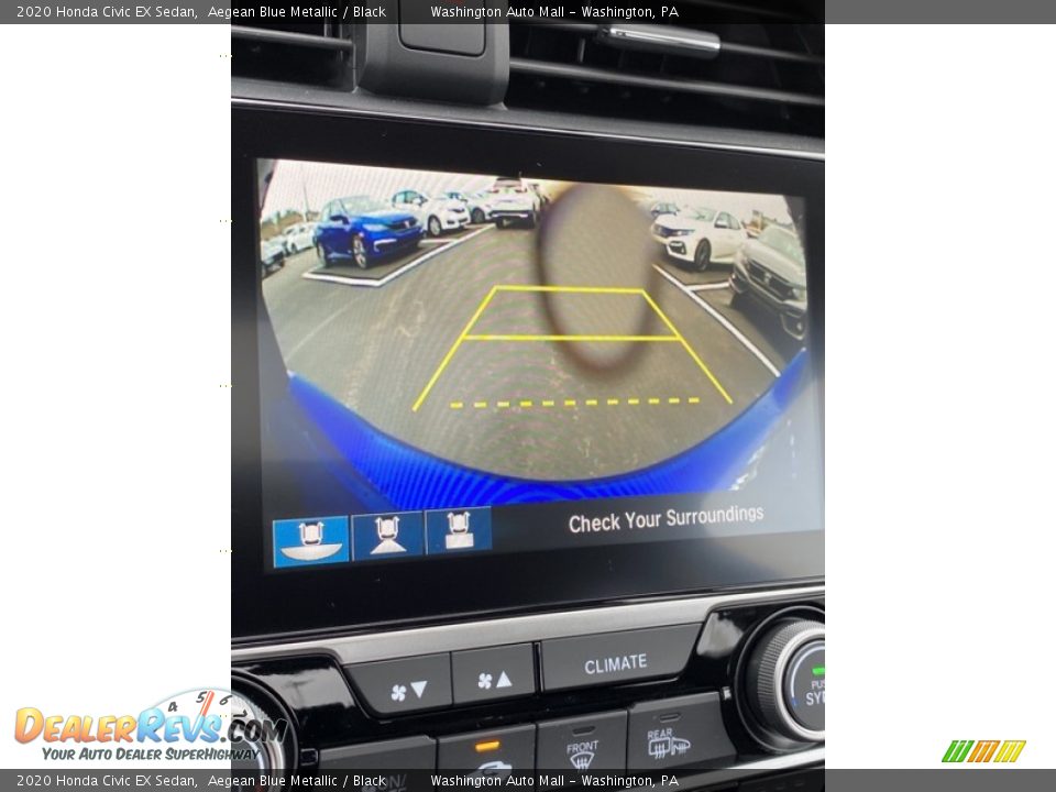 2020 Honda Civic EX Sedan Aegean Blue Metallic / Black Photo #28