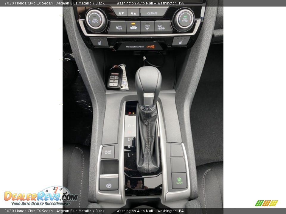 2020 Honda Civic EX Sedan Aegean Blue Metallic / Black Photo #29