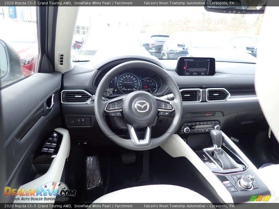2020 Mazda CX-5 Grand Touring AWD Snowflake White Pearl / Parchment Photo #9