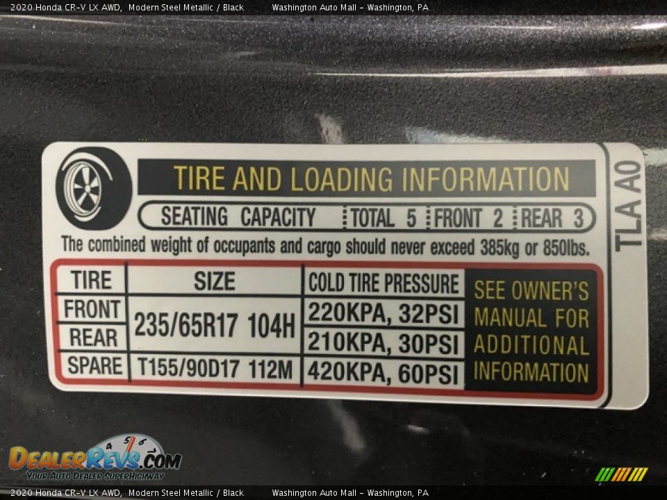 2020 Honda CR-V LX AWD Modern Steel Metallic / Black Photo #8