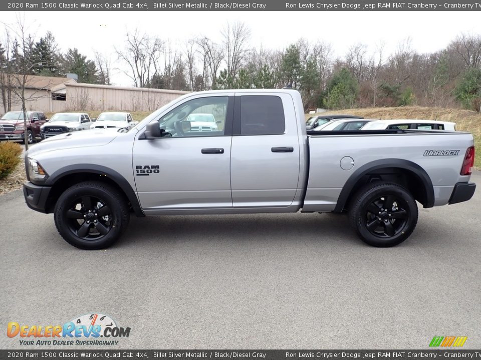 2020 Ram 1500 Classic Warlock Quad Cab 4x4 Billet Silver Metallic / Black/Diesel Gray Photo #3