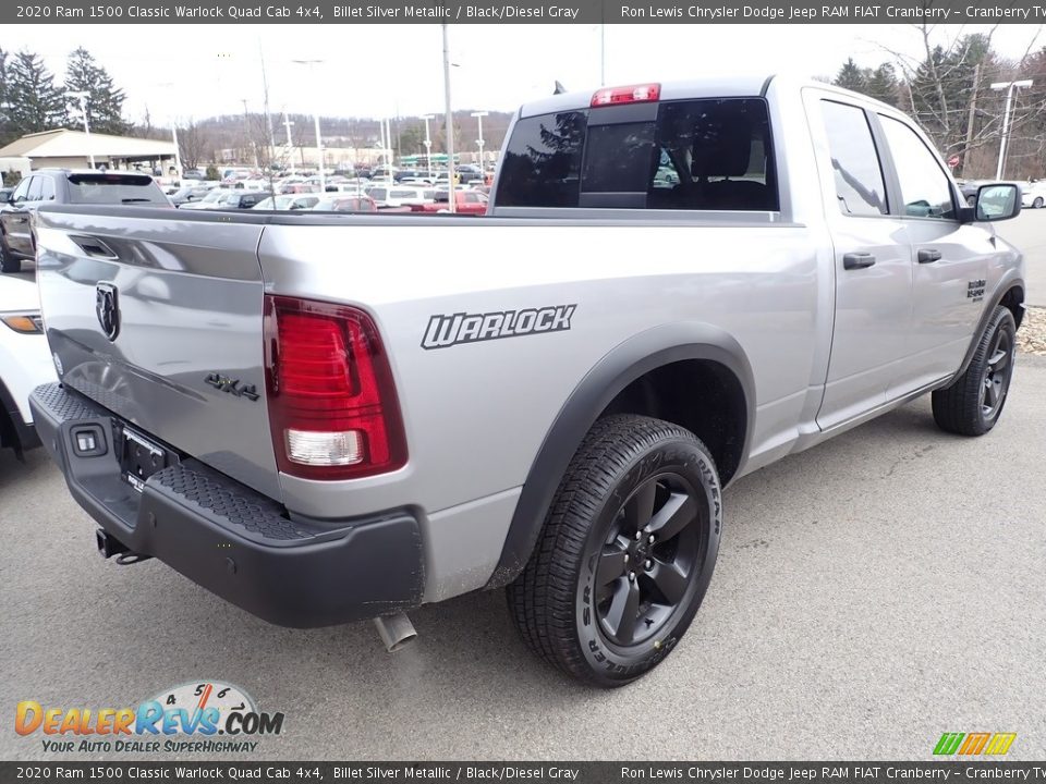 2020 Ram 1500 Classic Warlock Quad Cab 4x4 Billet Silver Metallic / Black/Diesel Gray Photo #6