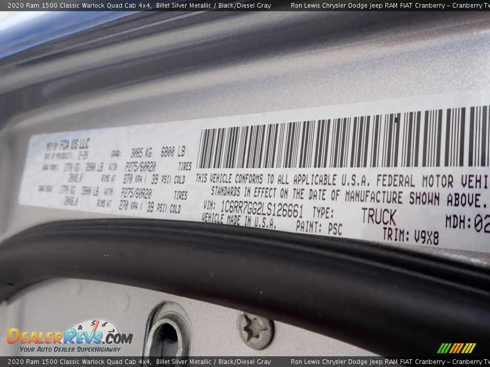2020 Ram 1500 Classic Warlock Quad Cab 4x4 Billet Silver Metallic / Black/Diesel Gray Photo #17