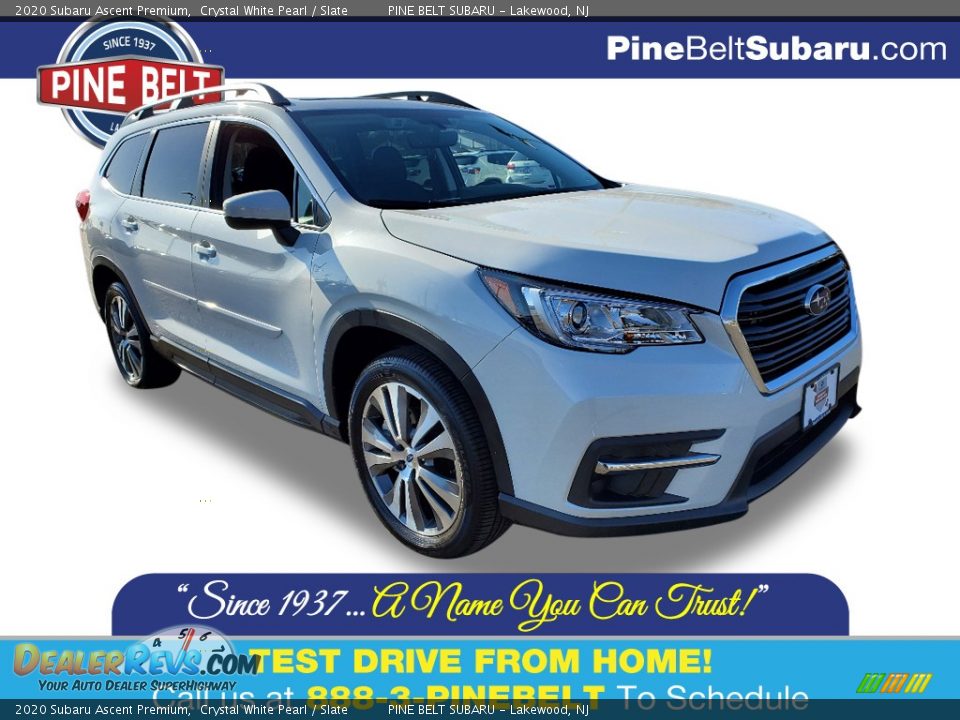 2020 Subaru Ascent Premium Crystal White Pearl / Slate Photo #1