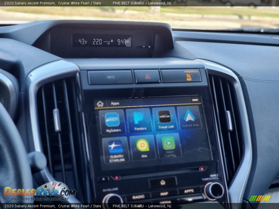 2020 Subaru Ascent Premium Crystal White Pearl / Slate Photo #9