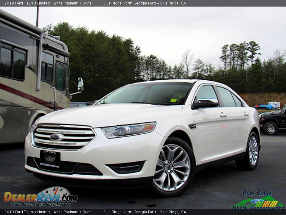 2019 Ford Taurus Limited White Platinum / Dune Photo #1