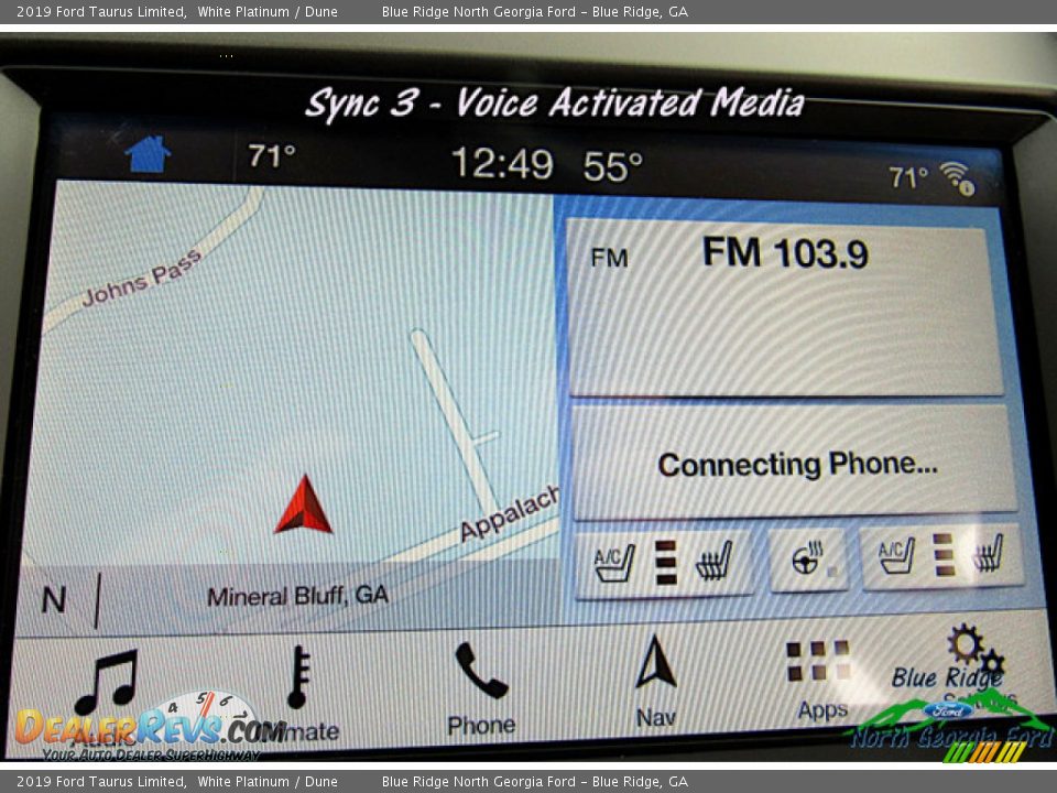 2019 Ford Taurus Limited White Platinum / Dune Photo #20