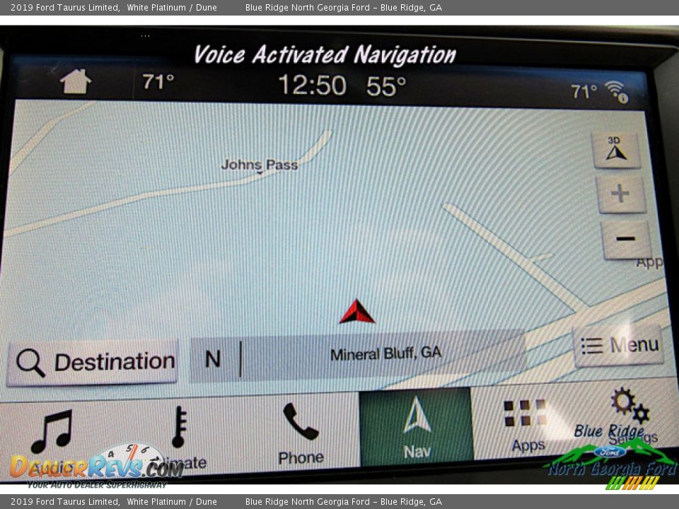 2019 Ford Taurus Limited White Platinum / Dune Photo #22