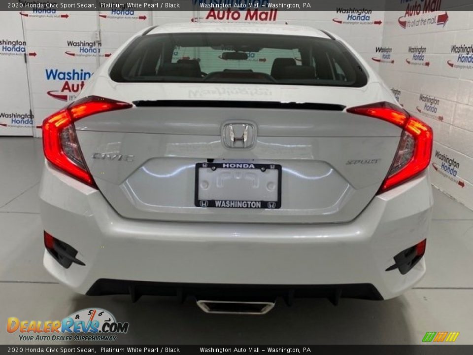 2020 Honda Civic Sport Sedan Platinum White Pearl / Black Photo #7