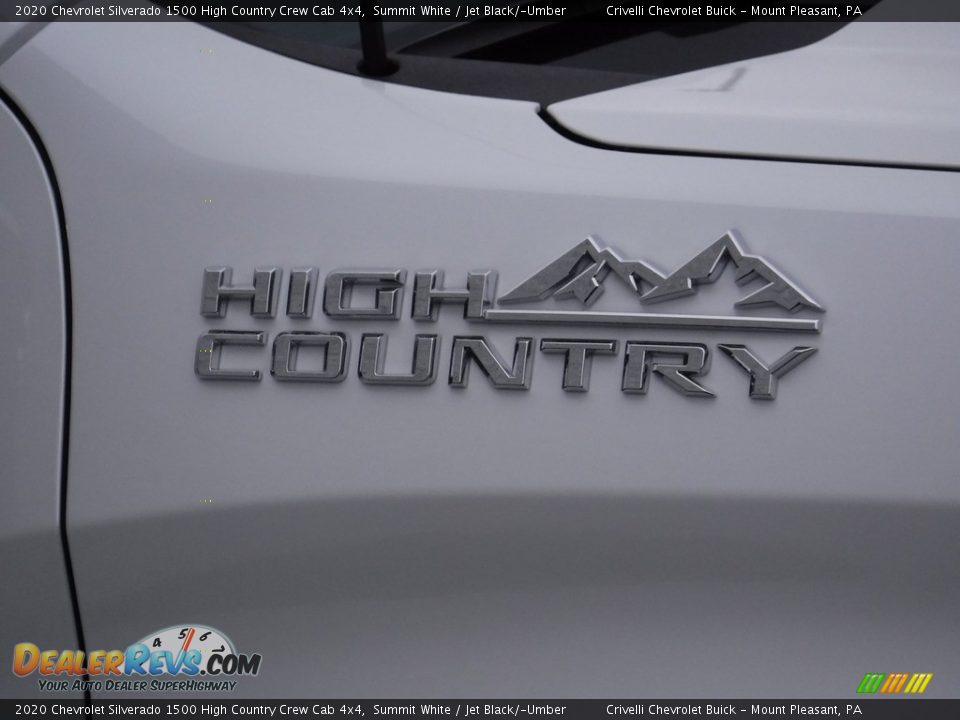 2020 Chevrolet Silverado 1500 High Country Crew Cab 4x4 Summit White / Jet Black/­Umber Photo #10