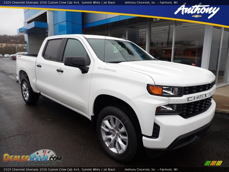 2020 Chevrolet Silverado 1500 Custom Crew Cab 4x4 Summit White / Jet Black Photo #1