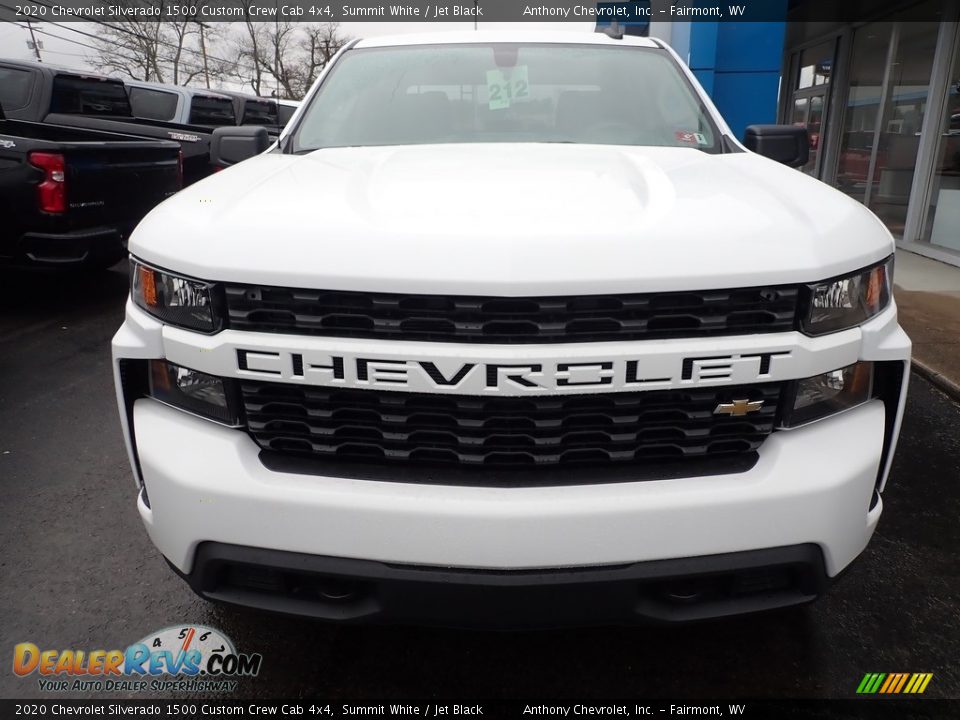 2020 Chevrolet Silverado 1500 Custom Crew Cab 4x4 Summit White / Jet Black Photo #7