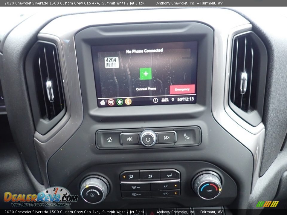 2020 Chevrolet Silverado 1500 Custom Crew Cab 4x4 Summit White / Jet Black Photo #15