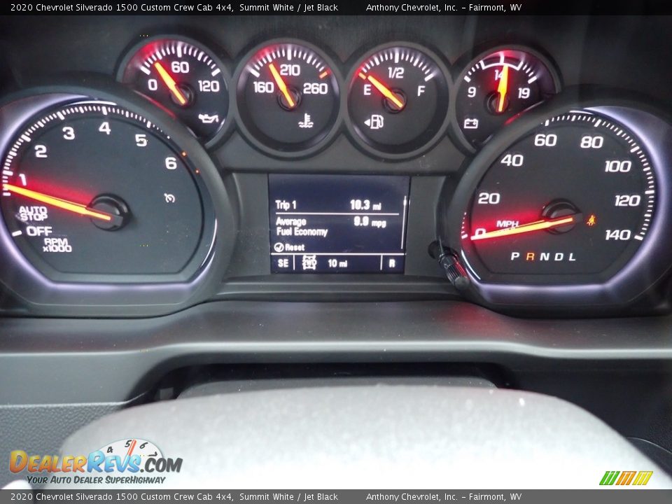 2020 Chevrolet Silverado 1500 Custom Crew Cab 4x4 Summit White / Jet Black Photo #18