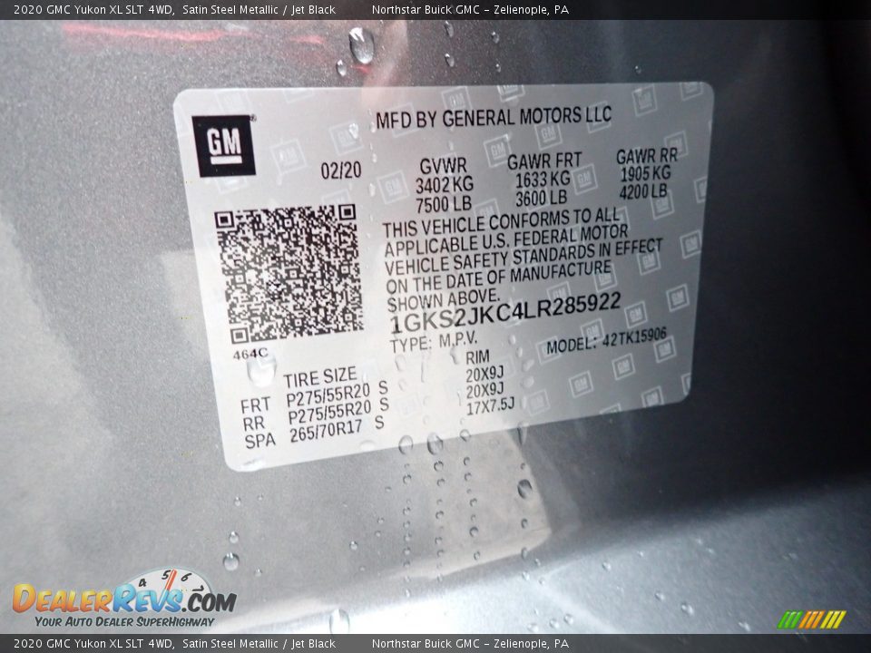 2020 GMC Yukon XL SLT 4WD Satin Steel Metallic / Jet Black Photo #11