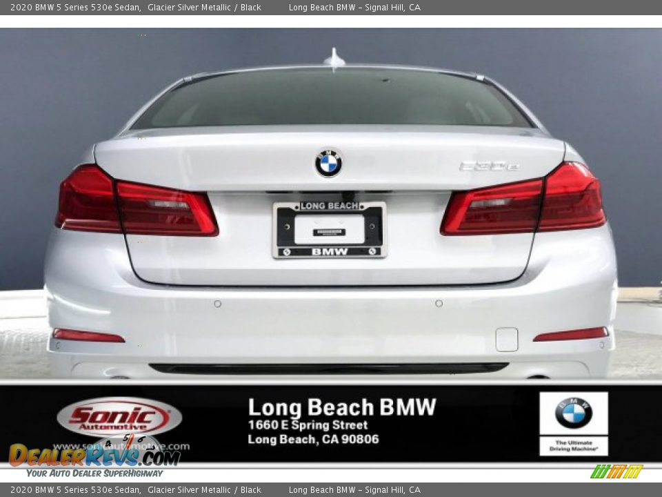 2020 BMW 5 Series 530e Sedan Glacier Silver Metallic / Black Photo #3