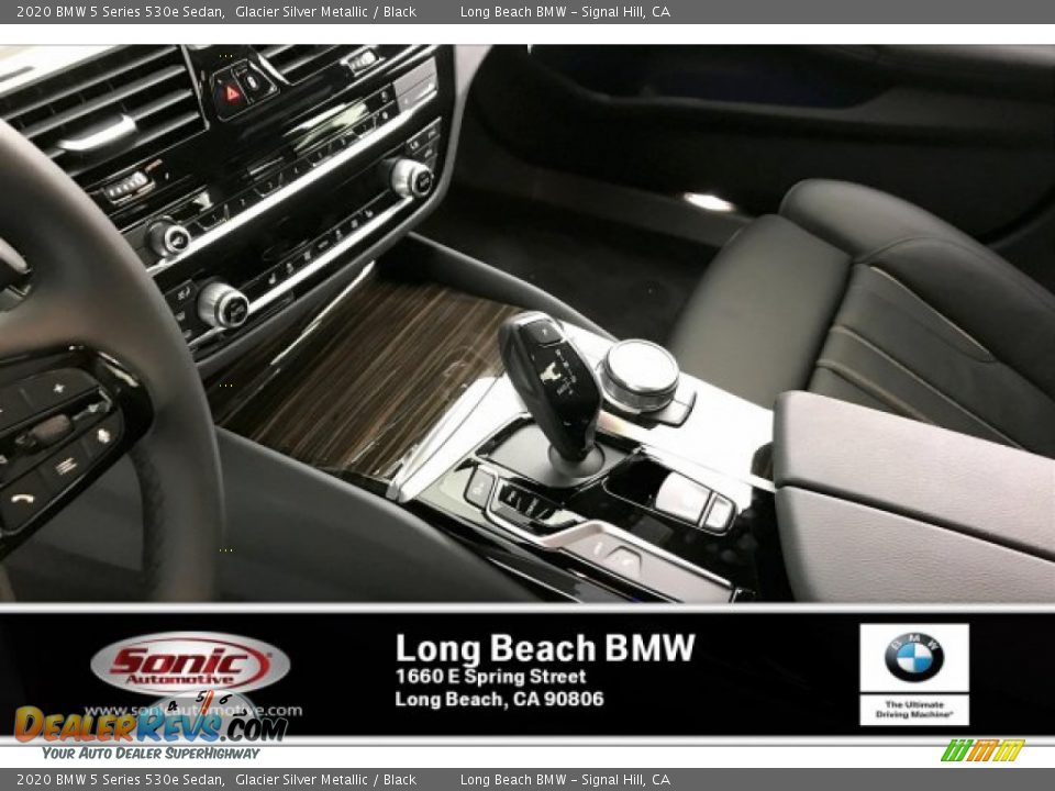 2020 BMW 5 Series 530e Sedan Glacier Silver Metallic / Black Photo #6