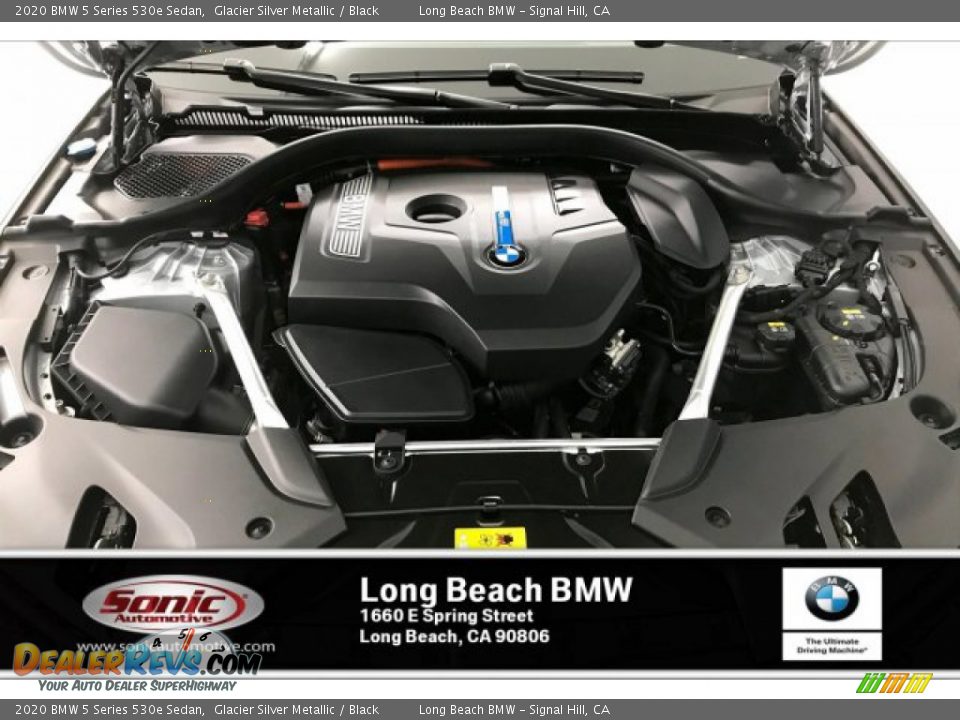 2020 BMW 5 Series 530e Sedan Glacier Silver Metallic / Black Photo #8