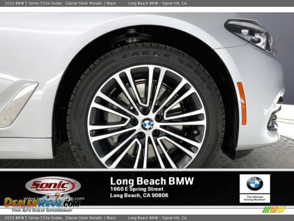 2020 BMW 5 Series 530e Sedan Glacier Silver Metallic / Black Photo #9